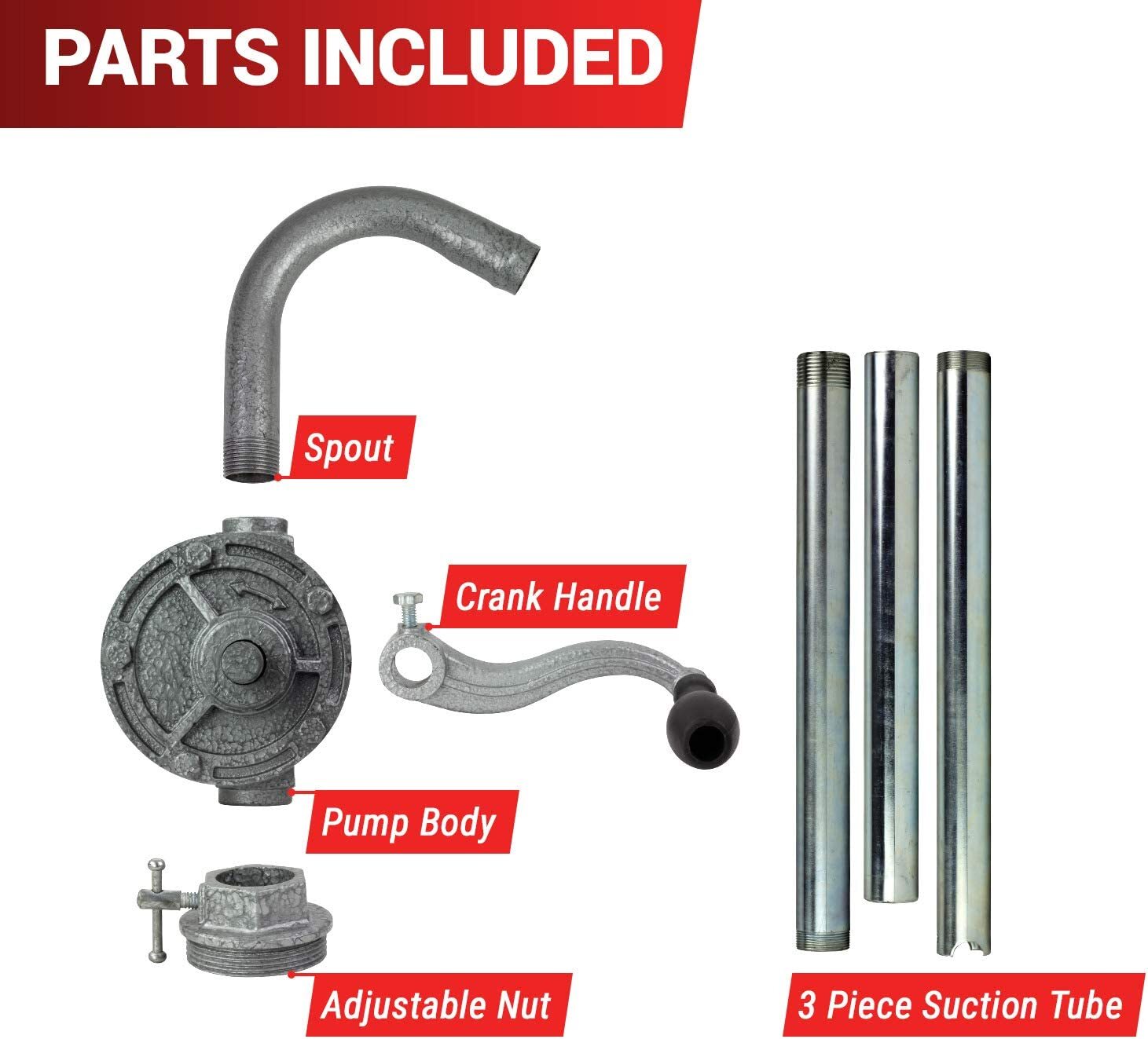 Fuel Transfer Rotary Hand Barrel Pump Suction Pipe for Diesel Oil