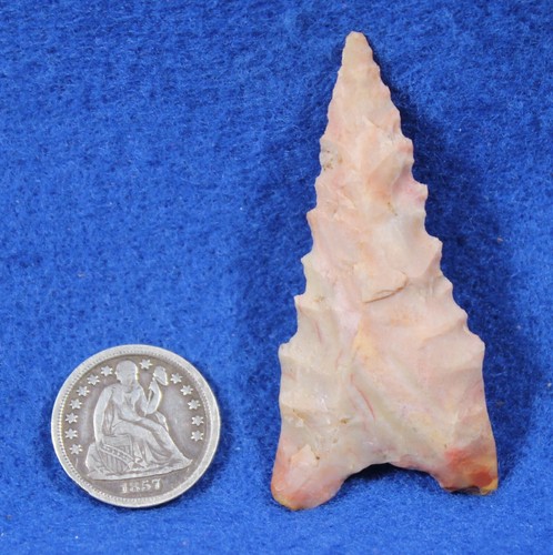 Auténtico artefacto de punta de flecha prehistórico auténtico Dalton Classic Point indio - Imagen 3 de 8