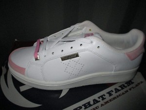 pink and white phat farm shoes