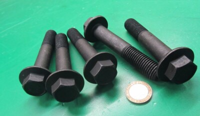 Flange Cap Screw Bolt, Steel 10.9 Metric, PT, M16 x 2 x 90 mm Length, 5 Pc