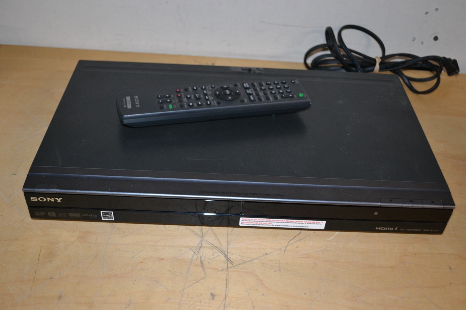 Sony RDRGX257 DVD Recorder Player 1080p HDMI Record TV To DVD w/ Remote! h eBay