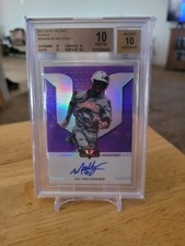 2017 Leaf Valiant MJ Melendez BGS 10 / 10 Purple ON-CARD Auto RC /15 M.J. B