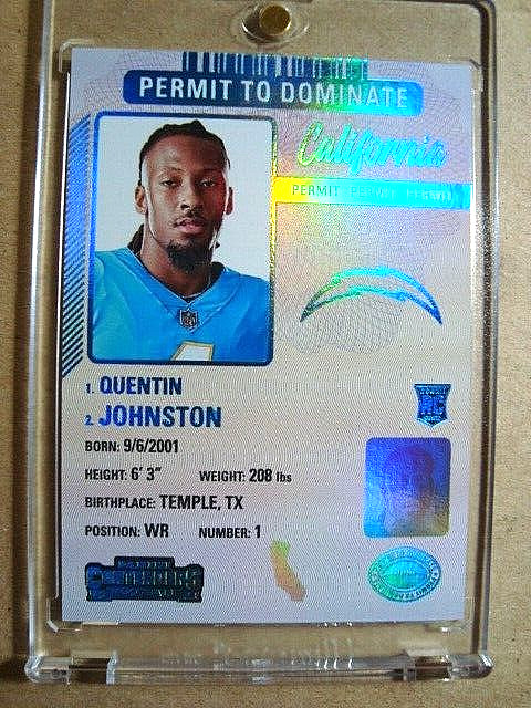 2023 Quentin Johnston Panini Contenders Rookie Permit To Dominate RC SSP 🔥🔥🔥