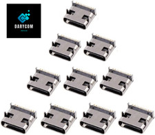 Darycom Repair PCB USB Connector Type-C 3.1 16Pin Female Charging Socket 10Pcs