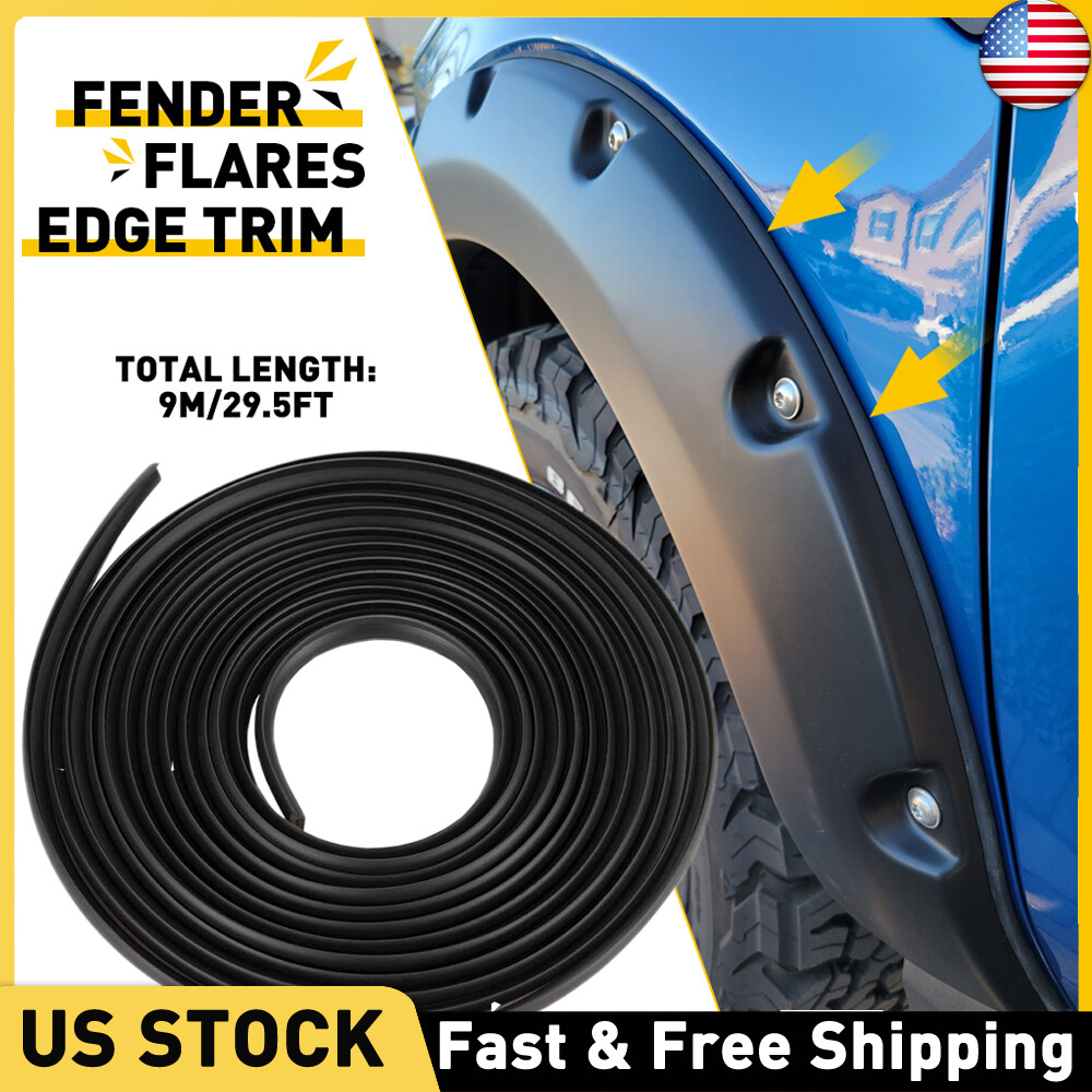 9m/29.5ft For Car Truck Wheel Wells Fender Flare Edge Rubber Trim