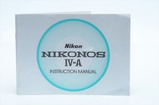 Nikon Nikonos Original IV-A Instruction Manual Guide