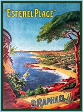 10399.Decor Poster.Room wall art home design.Esterel French Beach.C��te d'Azur