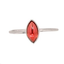 Natural Garnet - Madagascar 925 Sterling Silver Ring Jewelry s.6 CR72205