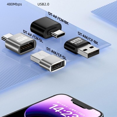 Hand USB to Type C Converter Metal Shells Resists Corrosion and Oxidation