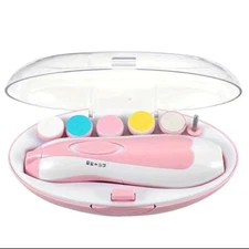 Electric Baby Nail File Clippers Trimmer Toddler Toes Trim Nail Polish Care Set
