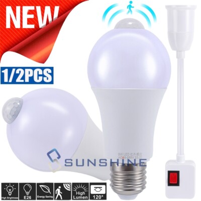 E26 E27 LED Auto Infrared Motion Sensor PIR Light Bulbs 90W/120W/150W Equivalent