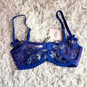 🆕Agent Provocateur sparkle blue bra pink purple metallic details