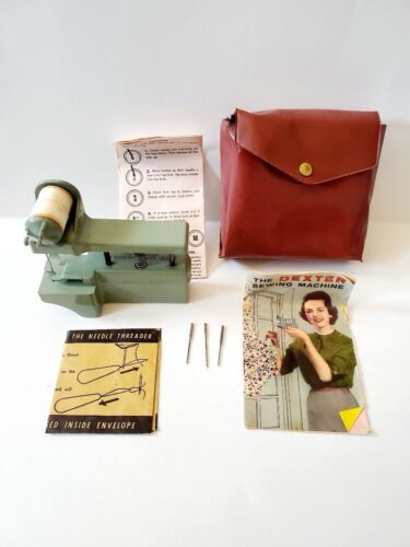 Vintage The Dexter Sewing Machine Hand Held with Storage Pouch and Instructions - Picture 1 of 9