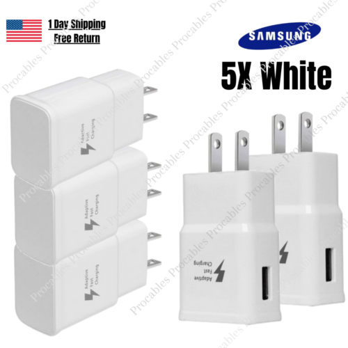 5Pack Lot Adaptive Fast USB Wall Charger Block Power Adapter For Samsung Android - Afbeelding 1 van 12