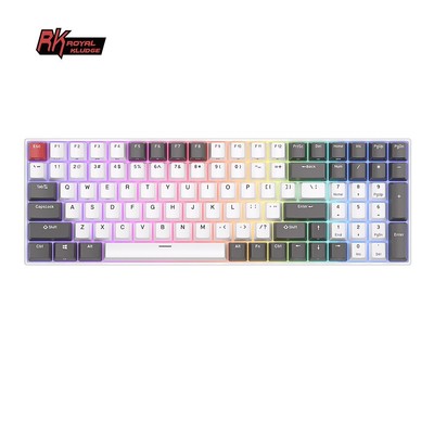 RK ROYAL KLUDGE RK100 Mechanical Keyboard Hot-swap Gaming Keyboard 3 USB Ports