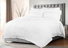 Image of 100%Pure Egyptian Cotton 800 Thread Count Oxford Style Duvet Cover Bedding Set