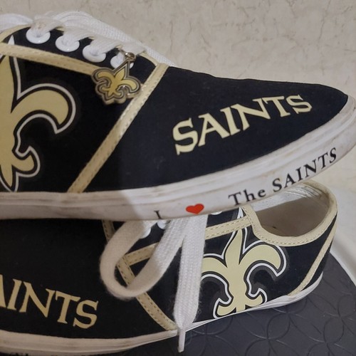 NEW ORLEANS SAINTS--WOMEN'S CANVAS TENNIS SHOES---SIZE 6 - Picture 8 of 11