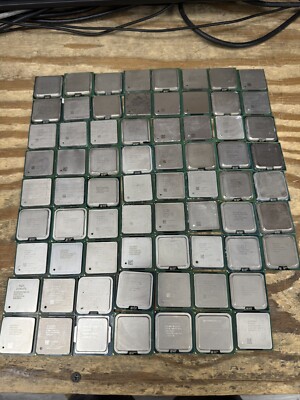 Computer Processor CPU Assorted Lot 101 Processors 70 Intel 31 AMD Gold