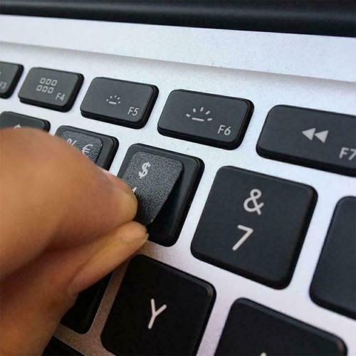 Black&White Standard Keyboard Stickers For German/English/Spanish Z4M3 L K8K2 - Picture 4 of 15
