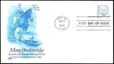 #2942 MARY BRECKINRIDGE NURSING PIONEER  1998 ARTCRAFT  CACHET FDC UNADDR