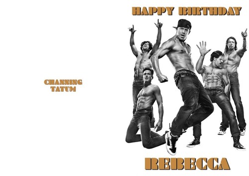 PERSONALISIERTE CHANNING TATUM GEBURTSTAG ZU JEDEM ANLASS GRUSSKARTE - Bild 2 von 3