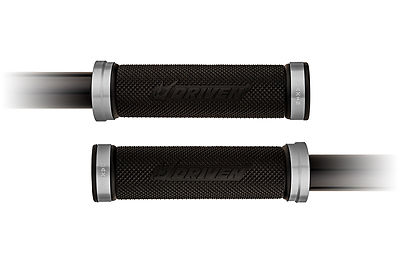 Driven Racing D-Axis grips Silver on Black grips 