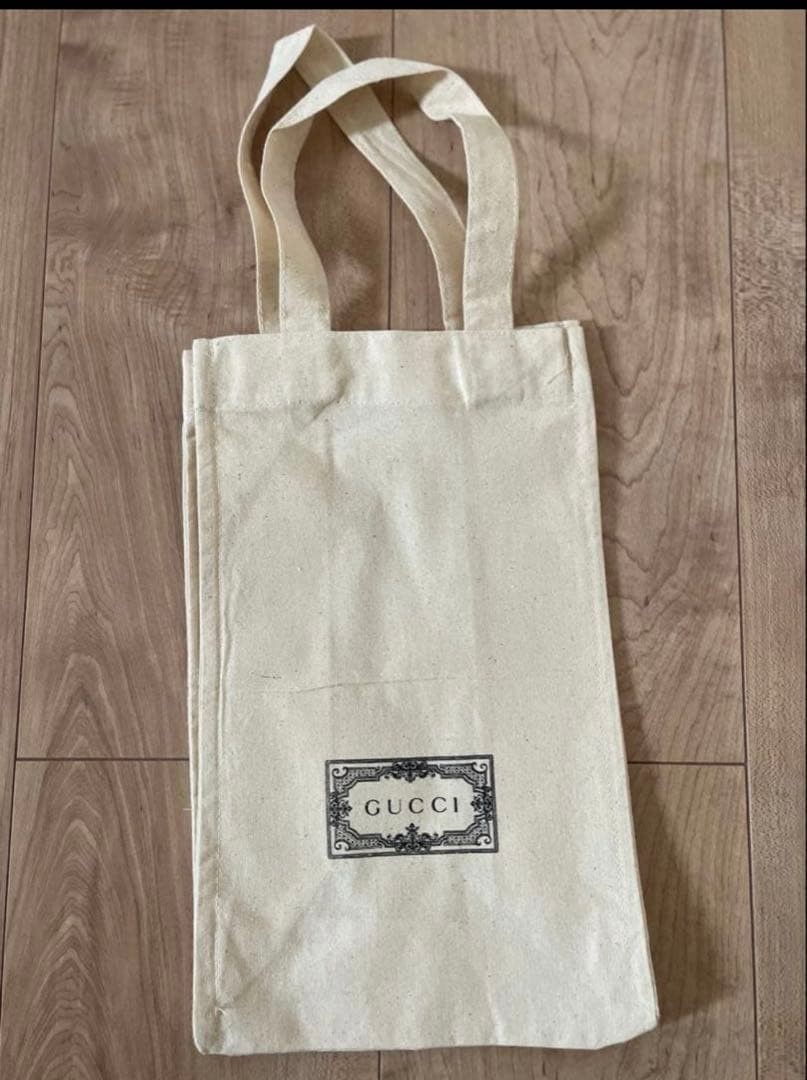 GUCCI Solid Rectangle Eco Tote Hand Bag Cotton Ca… - image 1