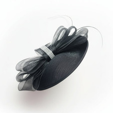 Ladies Diamante Bow Fascinator Headband Clip Hair Hat Wedding Royal Ascot Races
