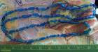 victorian vintage 20s molded NECKLACE blue art GLASS BEAD 50" egyptian revival — photo 4