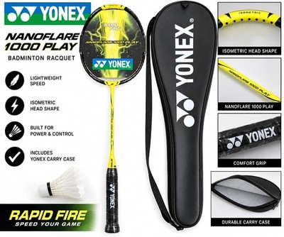 YONEX Nanoflare Unstrung 1000 Play Badminton Racquet Yellow 4U G5 w/ Case