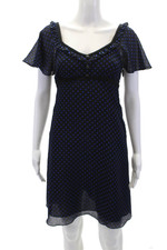 Alice Temperley For Target Womens Polka Dot Short Sleeve Dress Black Size 3
