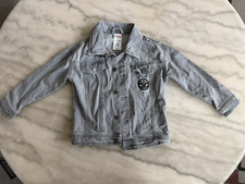 Marvel Amazing Spider-Man Kids Denim Jacket Size 6 Gray Graphic Trucker