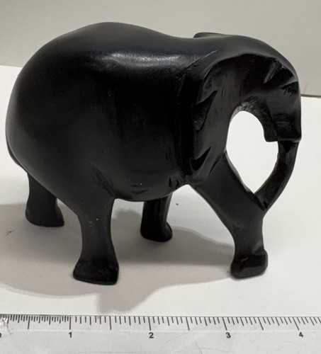 Hand carved in Teak Elephant - Picture 2 of 5