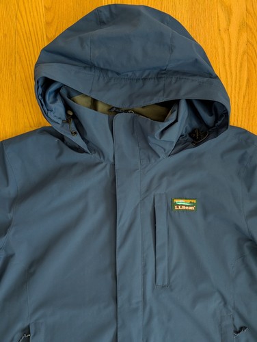 LL Bean Men’s Sweater Fleece 3-in-1 Jacket Zip Coat Hooded Blue XL Shell 501838 - Picture 4 of 10