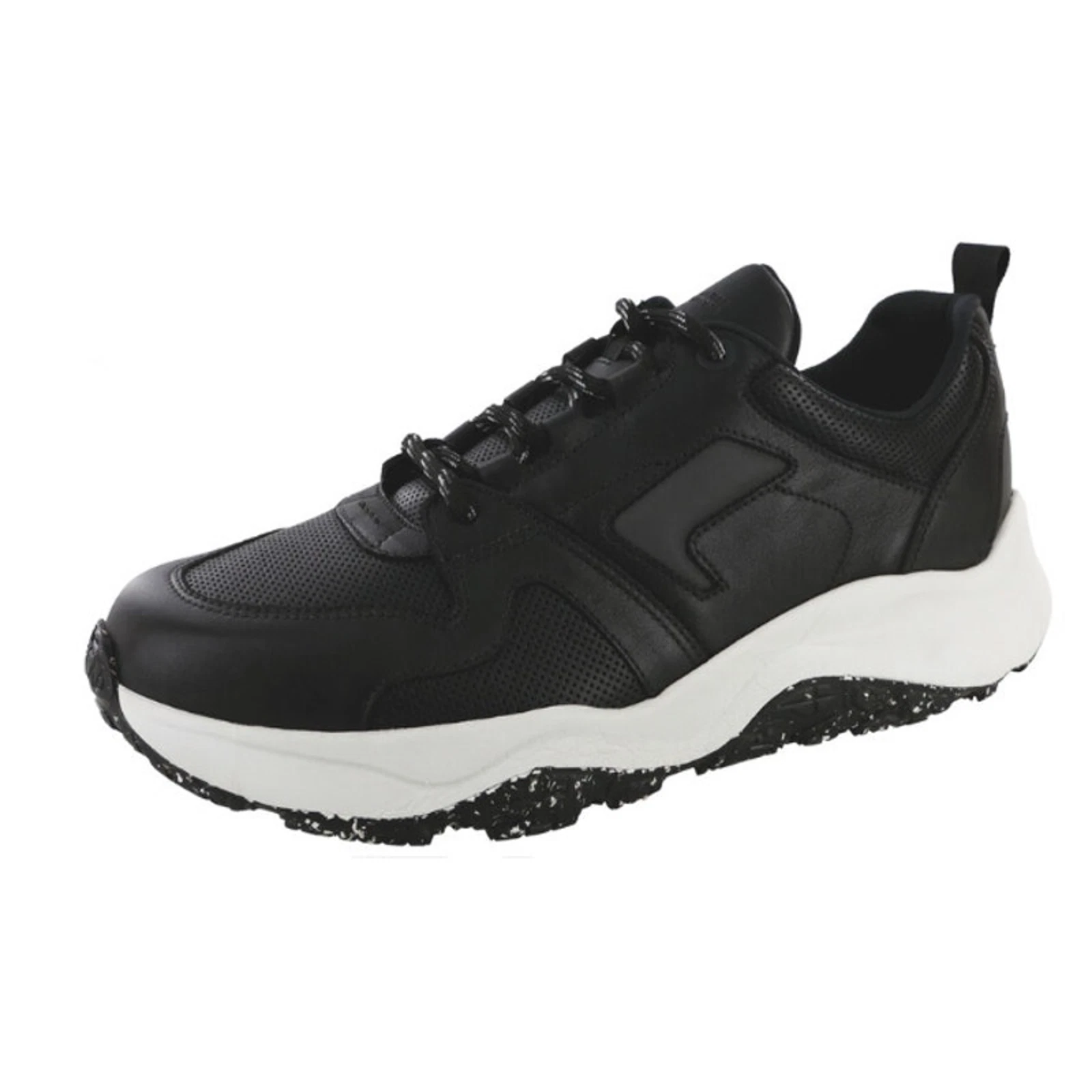 SAS Men's Low Country-Y Hiking Sneakers 14.5 M Black Perf Leather Lace Up NIB