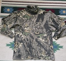 Vintage Mossy Oak Hunting Shirt Camo Long Sleeve XL Embroidery Logo USA Made