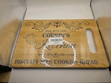 New Bamboo Cutting Board. cousins Kitchen Greatk Gift, 11.5 X 7.5