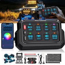 MICTUNING 262FT 8Gang Wireless RGB Switch Panel APP LED Circuit Relay System 12V