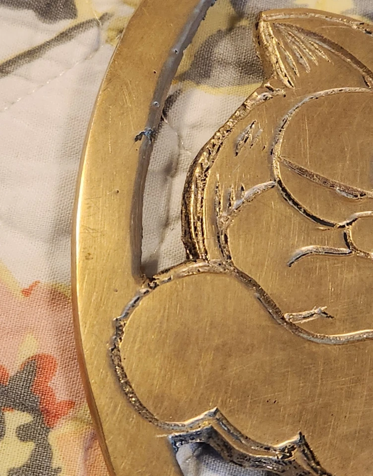 Винтажный кухонный декор Garfield Cat Trivet латунь настенный подвес 1978 Enesco - Изображение 3 из 4