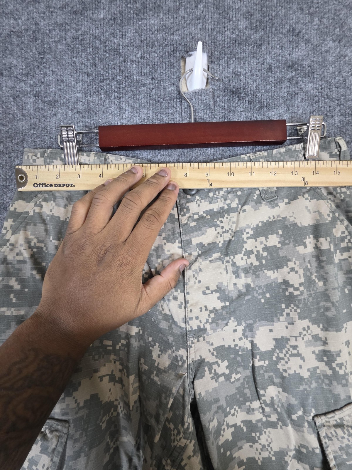 UNICOR Army Combat Uniform ACU Pants Mens Small Regular Gray Camo Cargo Ripstop