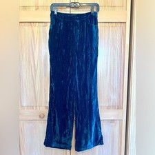 Cider women’s green crushed velvet trouser pants size small