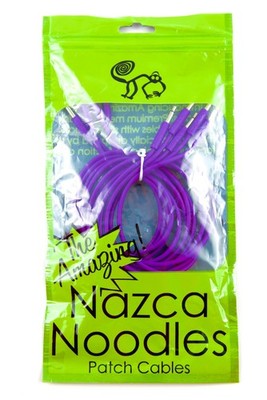 DJ PA cre8audio Nazca Noodles Violet 50cm Violett Patch Kabel Rack 3,5mm Klinke