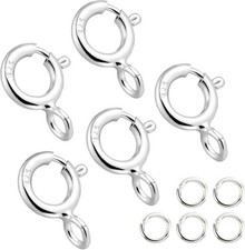 925 Sterling Silver Necklace Clasps 5mm Spring Clasps Jewelry Findings