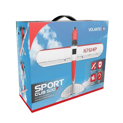 VOLANTEX RC Plane 2.4GHz 4CH Red Sport Cub Fighter 500mm 6 Axis Aerobatic Glider - Picture 19 of 19