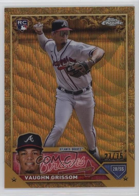 2023 Topps Gilded Collection Gold Wave Etch 27/75 Vaughn Grissom Rookie RC 01nw