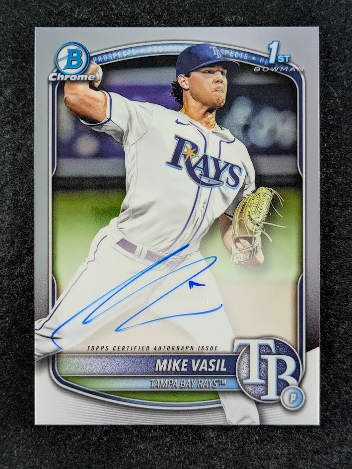 2025 Bowman Chrome MIKE VASIL 1st Bowman On Card Auto Prospects #CPA-MV