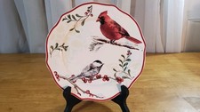 Cardinals  Chickadee "Winter Forest" Better Home  Gardens 8.75" Salad Plate