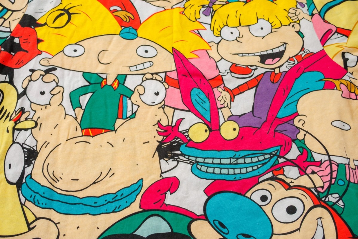 Nickelodeon Graphic T-shirt 90s Cartoons Rugrats Rocco Ren Stimpy
