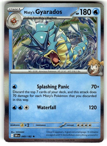 Misty's Gyarados Destined Rivals 049/182 Rare Holo Pokémon — English Near Mint