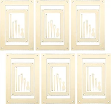 Thyle 6 Sets Rectangle Weaving approx. 5.3 x 7.8 inch, 7.9 x 11.8 Wood 